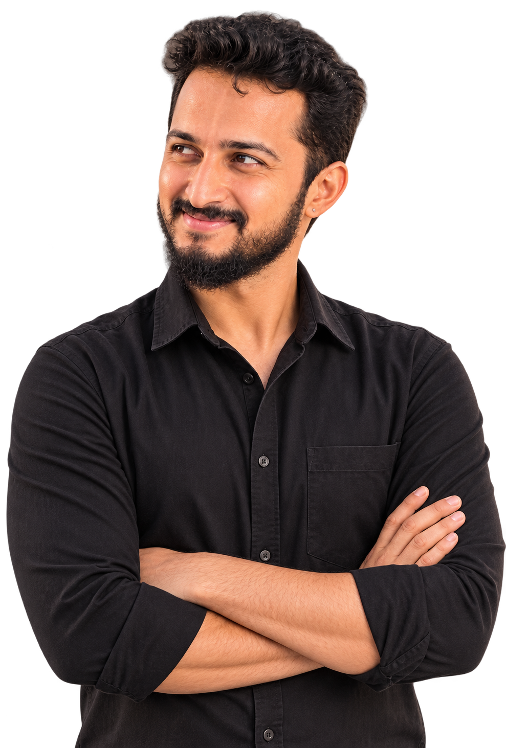 Abhishek N, founder of Prayatna Foundation, standing with arms crossed